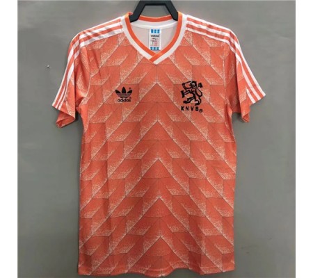 Netherlands 1988 Home Orange Soccer Jersey